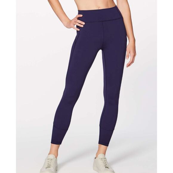 lululemon athletica Pants - Lululemon Leggings Womens 4 Aeon Blue Purple In Movement 7/8 Tight Everlux 25"